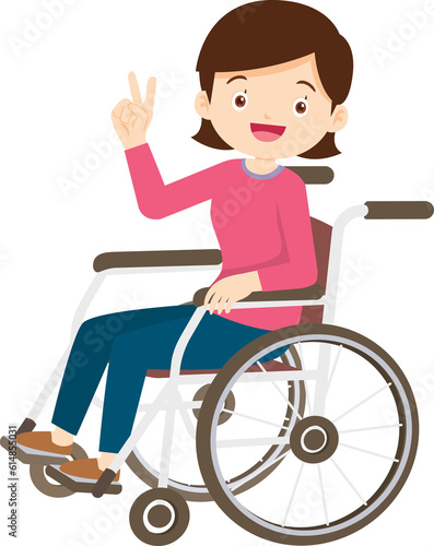 woman in wheelchair patient and nursing