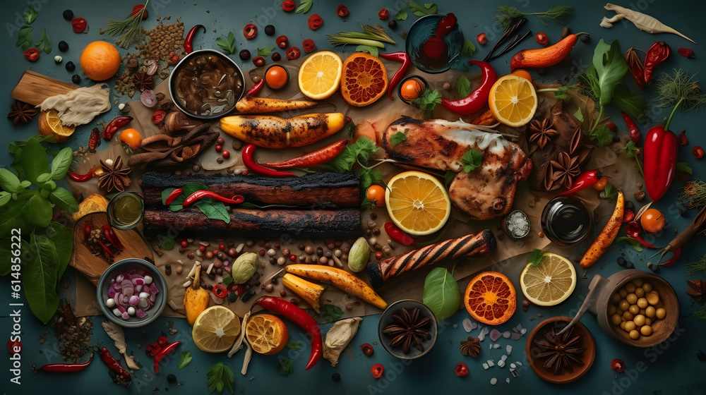 A Culinary Journey through a Variety of Barbecue Delicacies. Generative AI A Culinary Journey through a Variety of Barbecue Delicacies. Generative AI