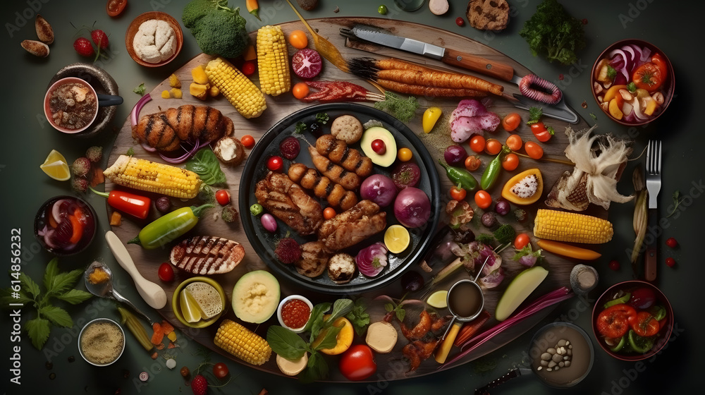 A Culinary Journey through a Variety of Barbecue Delicacies. Generative AI A Culinary Journey through a Variety of Barbecue Delicacies. Generative AI