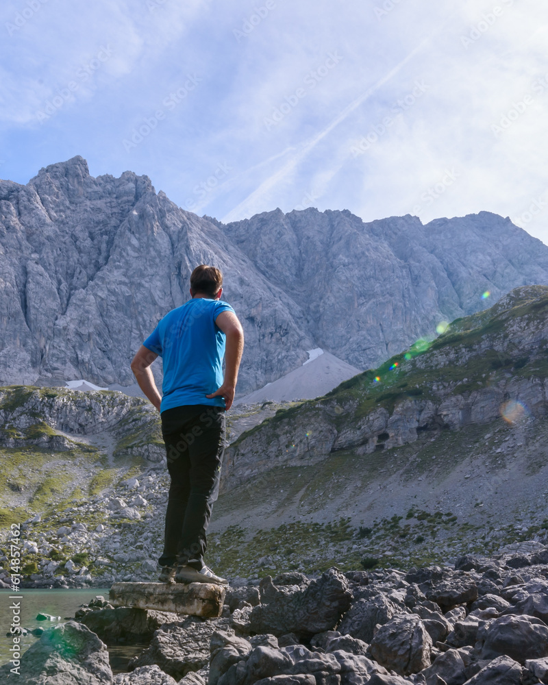 hiker in the mountains