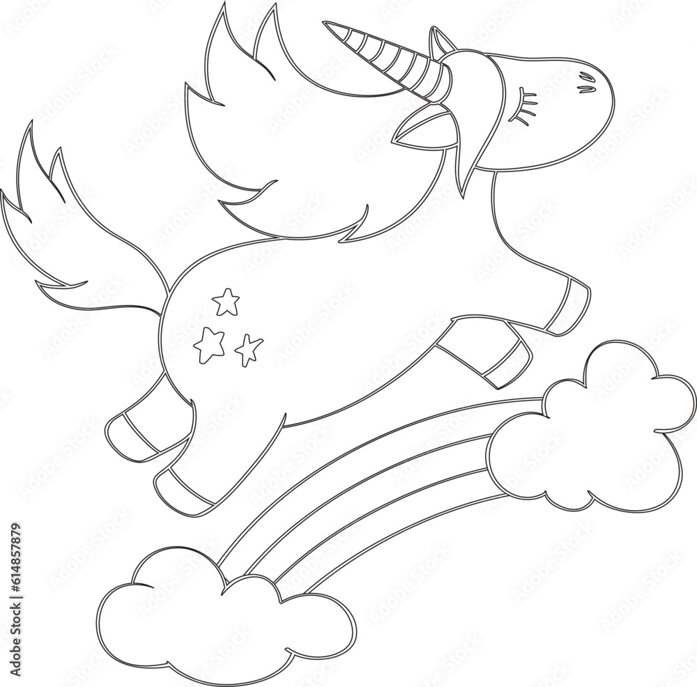 Cartoon Unicorn Vector Graphic Cartoon Unicorn Vector Graphic