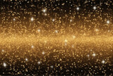 Background with gold glitter design, isolated on transparent abstract bokeh background. AI Generative