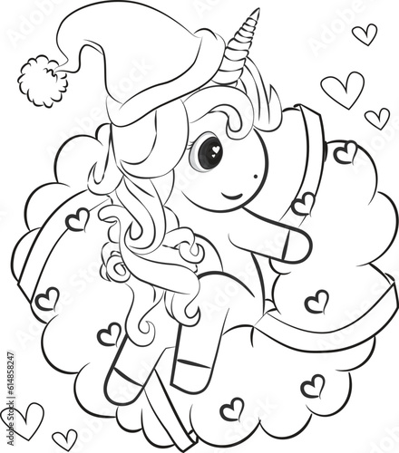 Cartoon Unicorn Vector Graphic