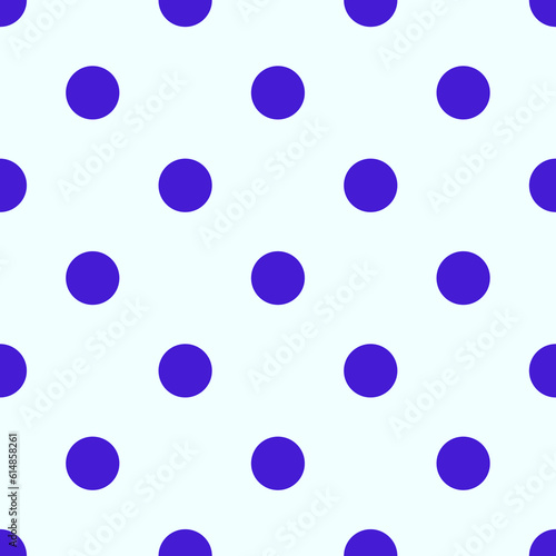 Blue and White Large Polka Dots Pattern Repeat Background