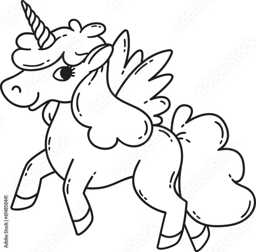 Cartoon Unicorn Vector Graphic