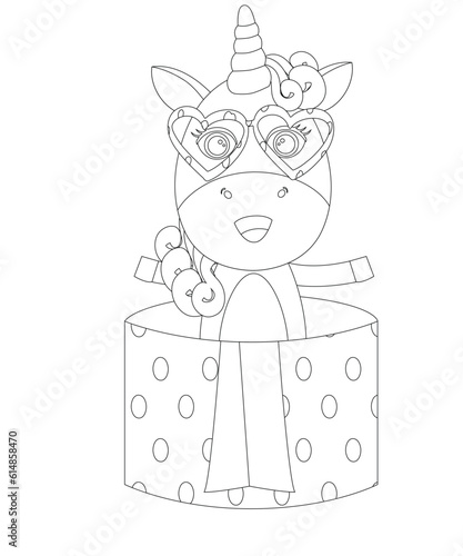 Cartoon Unicorn Vector Graphic