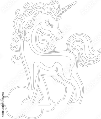 Cartoon Unicorn Vector Graphic