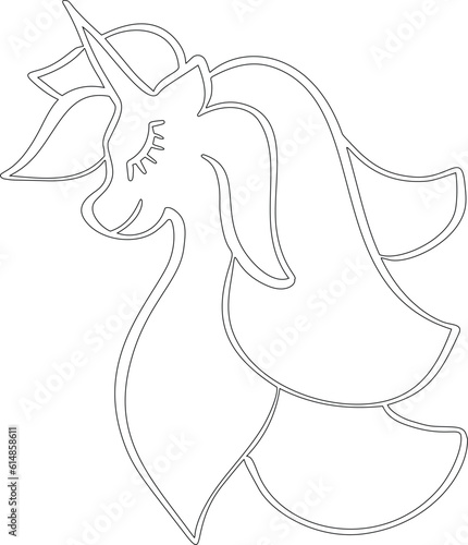 Cartoon Unicorn Vector Graphic