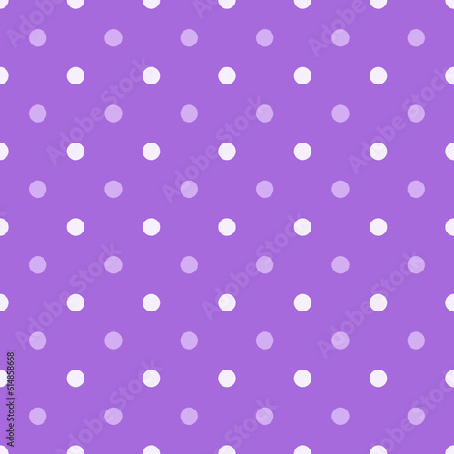 Purple and White Large Polka Dots Pattern Repeat Background