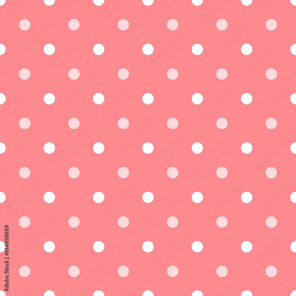 Pink and White Large Polka Dots Pattern Repeat Background Pink and White Large Polka Dots Pattern Repeat Background