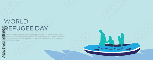 World Refugee Day.International immigration vector illustration. banner, background,  poster.