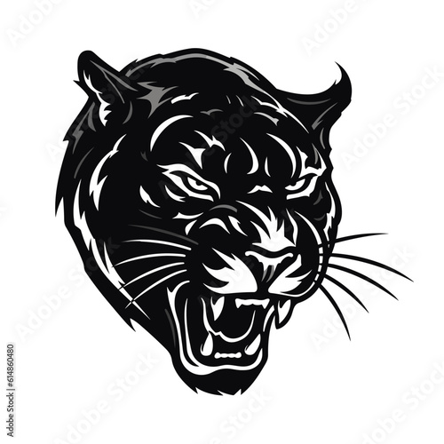 Panther logo, panther icon, panther head, vector