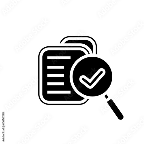 Check vector icon. Inspection illustration symbol. Testing symbol.