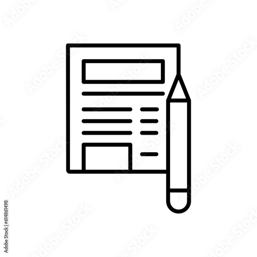 Edit icon vector. redact illustration sign. write symbol. document logo.