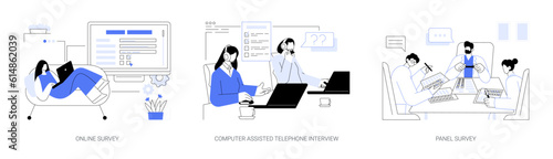 Social science abstract concept vector illustrations.