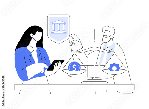 Treasury management abstract concept vector illustration.