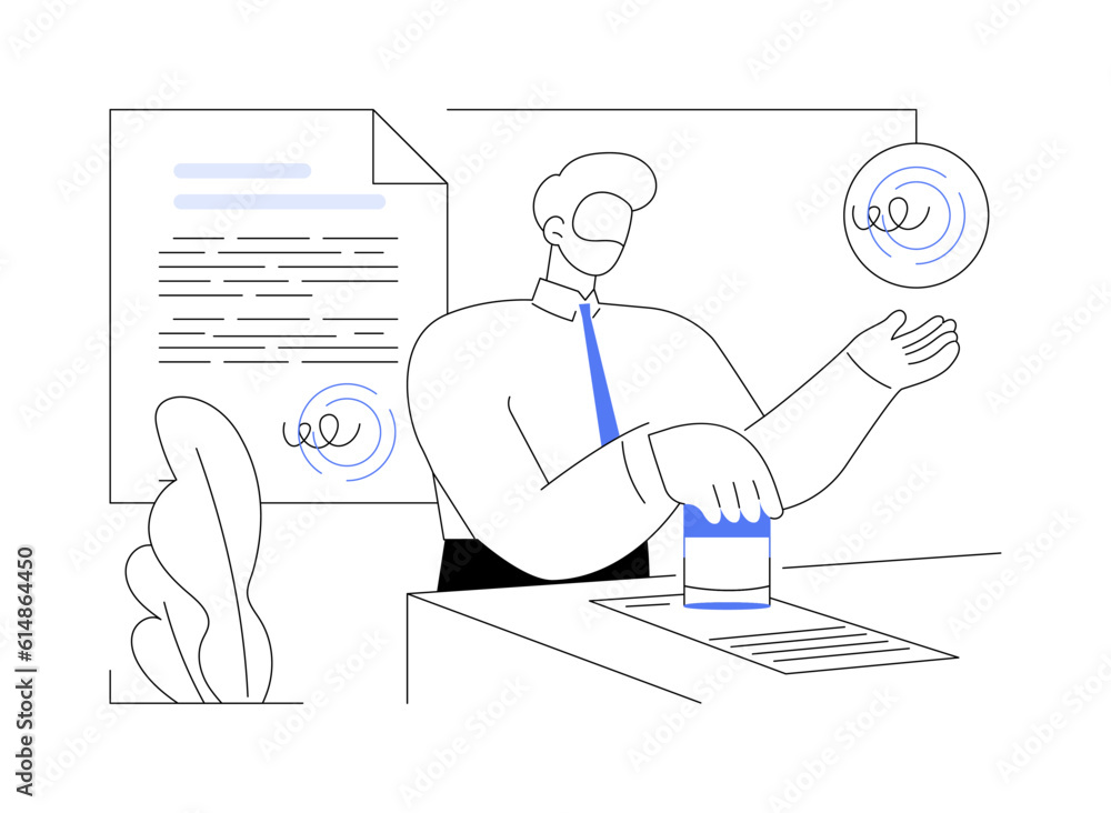 Notary public service abstract concept vector illustration. Notary public service abstract concept vector illustration.