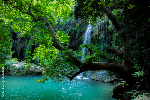 Canvas Print Captivating Kurşunlu Waterfall: Nature's allure, cascades, and tranquility