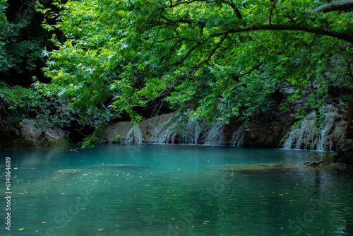 Captivating Kur  unlu Waterfall  Nature s allure  cascades  and tranquility.