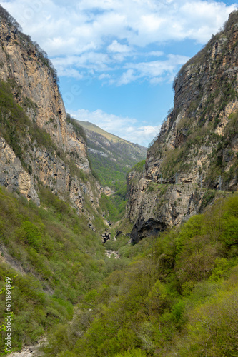 Kabardino-Balkarian Republic, Russia. Beautiful summer landscape of Caucasus mountain. Travel nature panorama