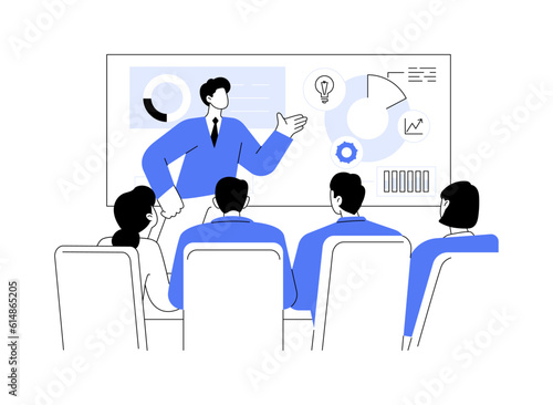 Business presentation abstract concept vector illustration.