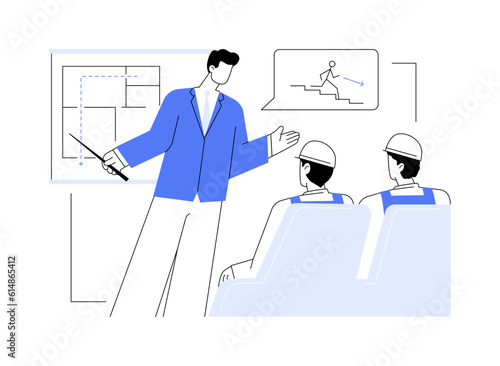 Occupational safety training abstract concept vector illustration.