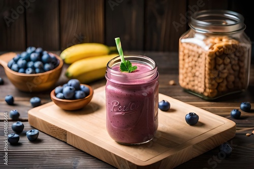 Healthy blackberry and vegetable smoothies