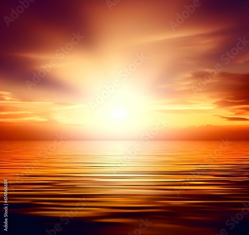 sunset over water © Abdelrahman