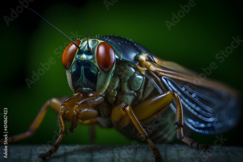 Cicada in nature. Generative AI © PIRMYN