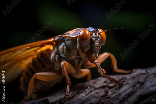 Cicada in nature. Generative AI © PIRMYN