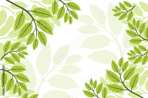 Green leaves background. Plant background