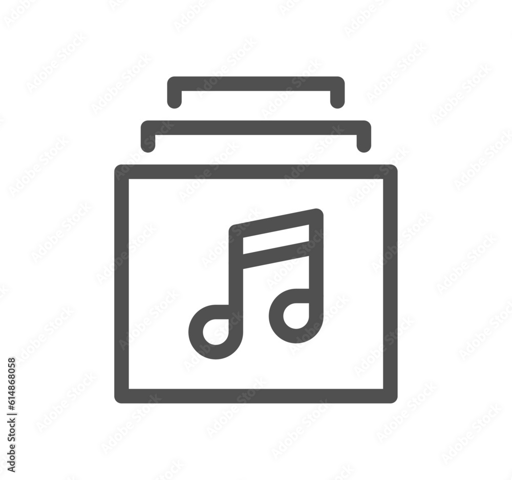 Music related icon outline and linear vector. Music related icon outline and linear vector.