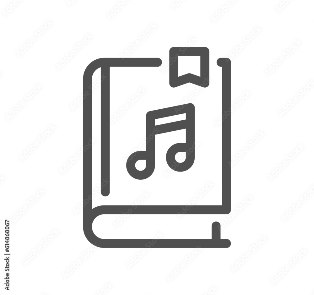 Music related icon outline and linear vector. Music related icon outline and linear vector.