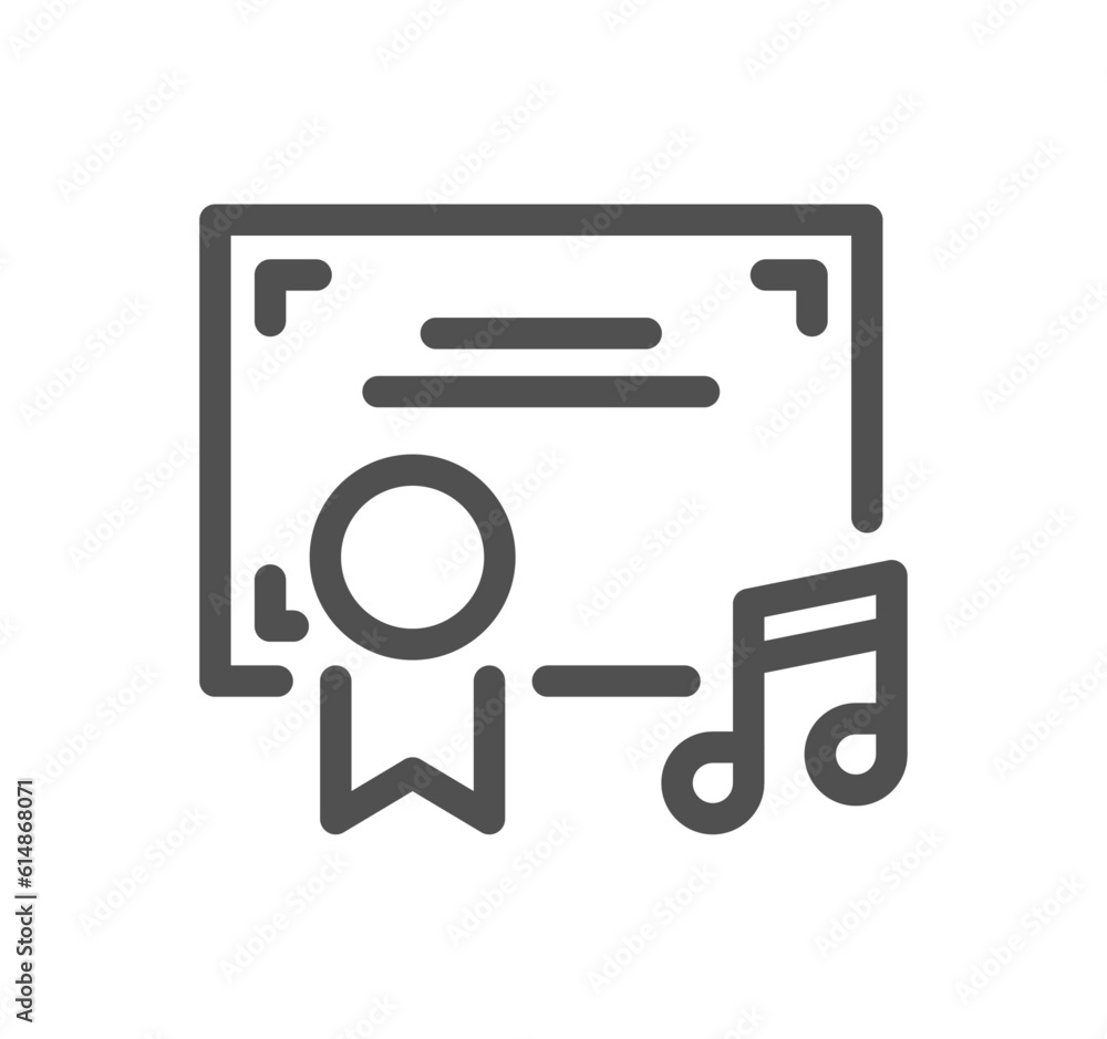 Music related icon outline and linear vector. Music related icon outline and linear vector.