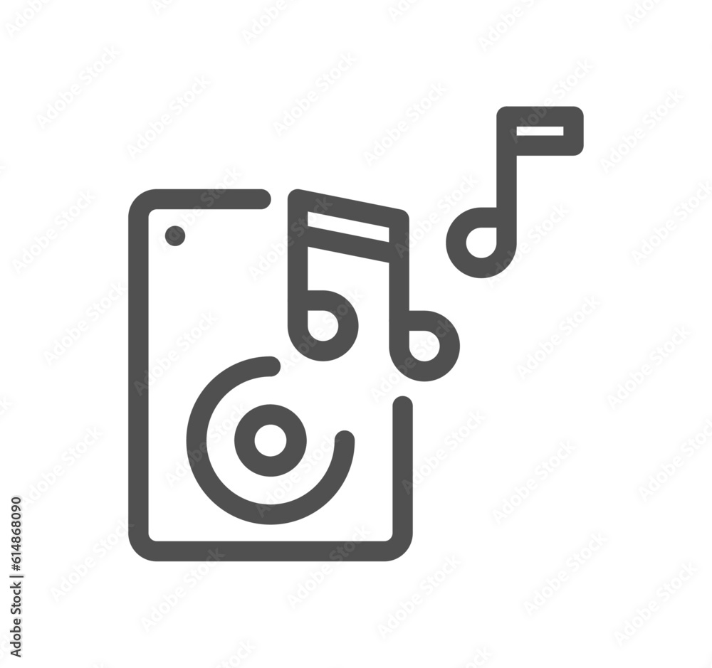 Music related icon outline and linear vector. Music related icon outline and linear vector.