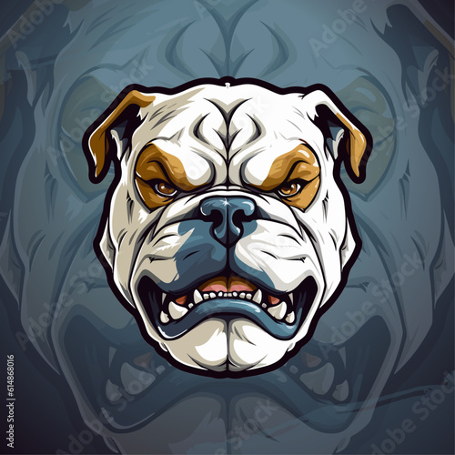 Bully Dog: Modern Gaming Mascot Logo Design for Esports and Sports Teams - Vector Illustration for T-Shirt Printing