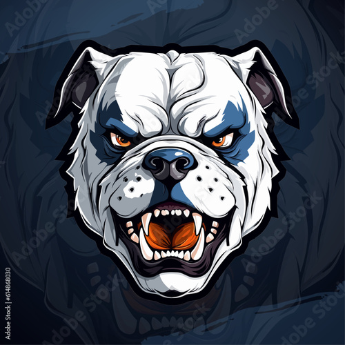 Bully Dog: Emblem and Badge - Modern Gaming Mascot Logo Design for Esports and Sports Teams © Giu Studios