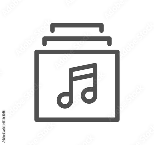 Music related icon outline and linear vector.