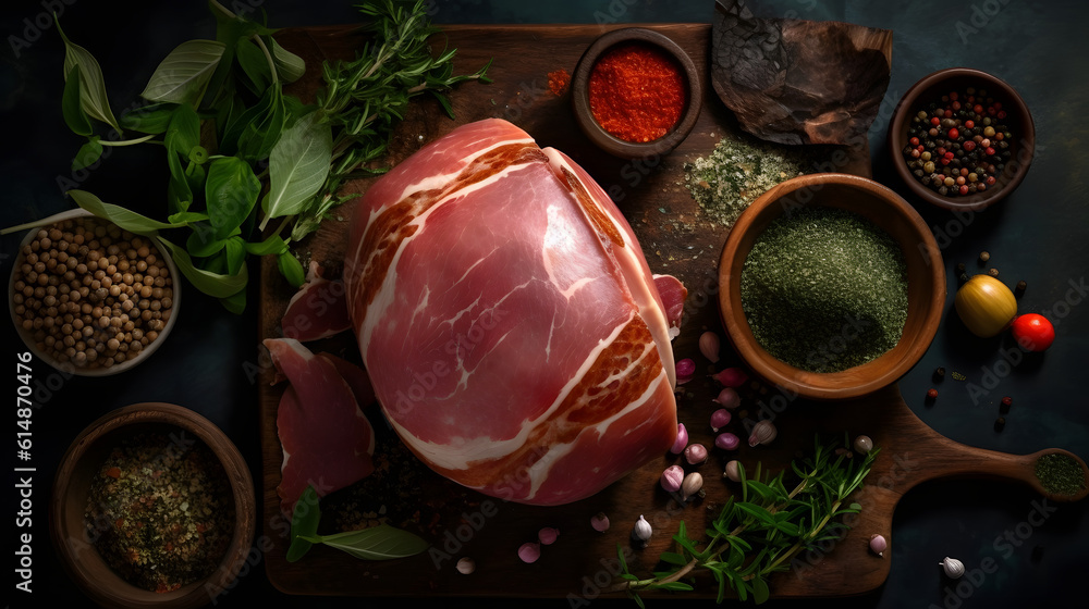 Air-cured ham. Generative AI Air-cured ham. Generative AI
