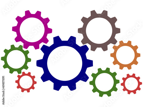 Simple cogwheel, gear wheel vector illustration for apps and websites.