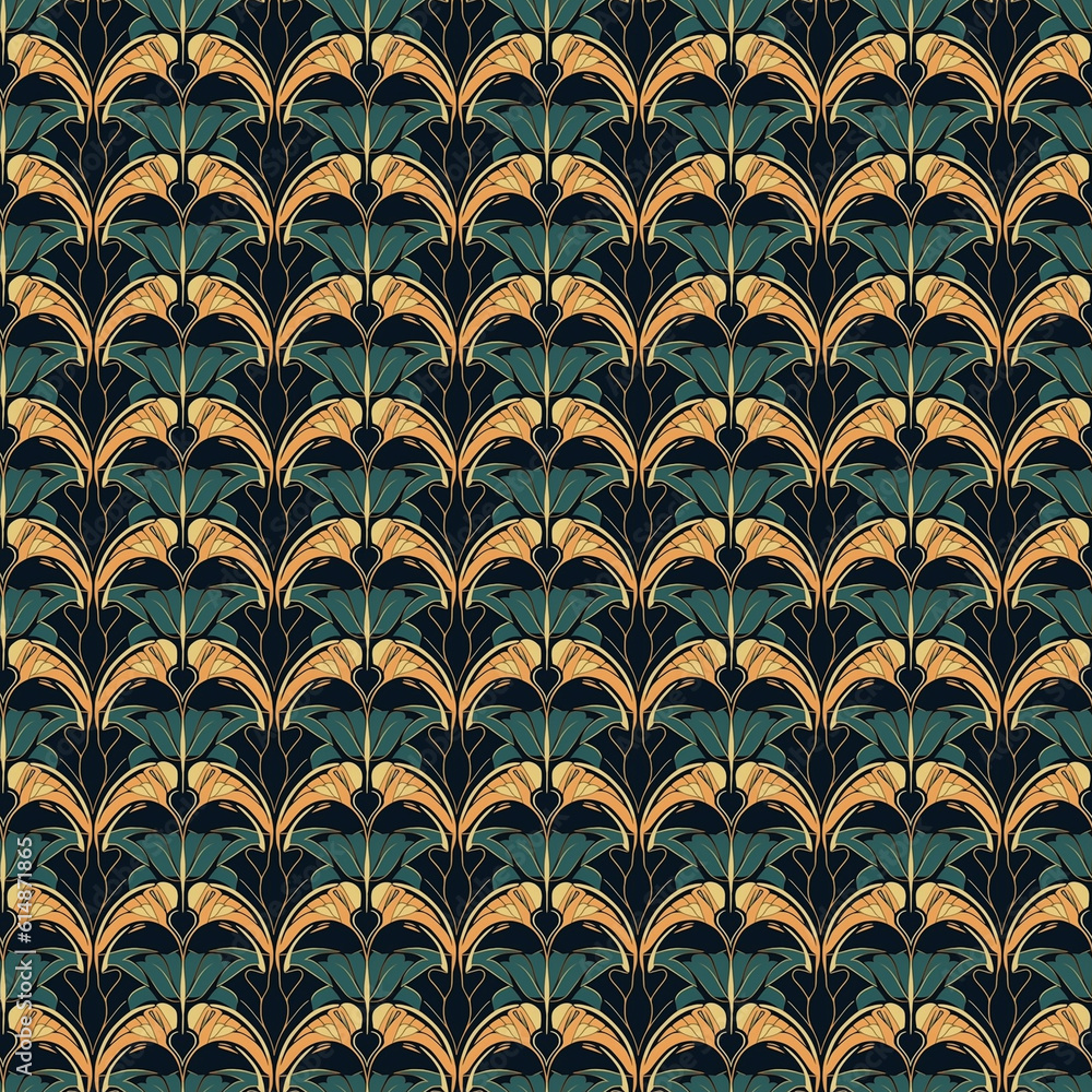 Seamless Art Deco, pattern, created with AI Generative Technology Seamless Art Deco, pattern, created with AI Generative Technology