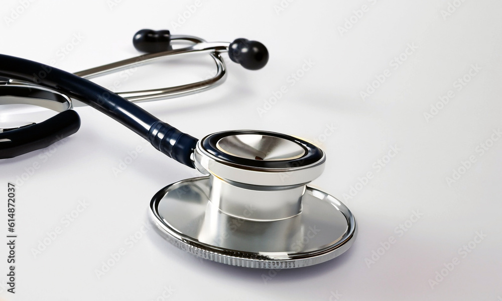 Stethoscope isolated on a white surface background Stethoscope isolated on a white surface background