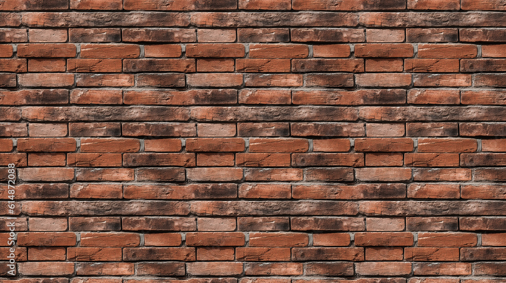 Seamless brick wall pattern, created with AI Generative Technology Seamless brick wall pattern, created with AI Generative Technology