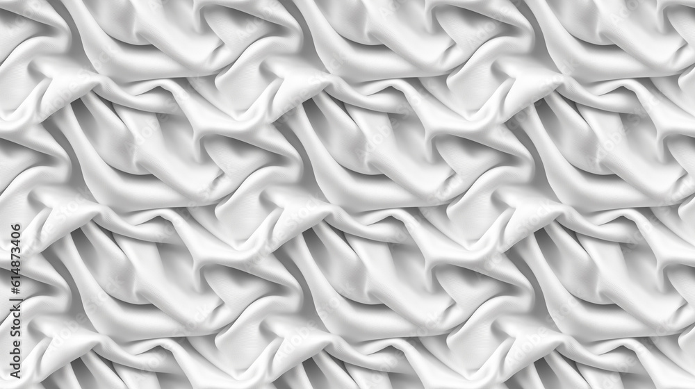 Seamless white cloth pattern, created with AI Generative Technology Seamless white cloth pattern, created with AI Generative Technology