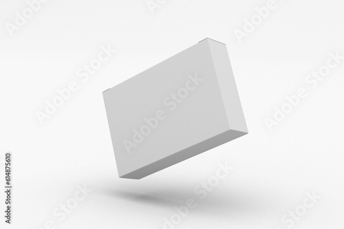 Rectangular pill blister box, packaging template for product design mockup. On transparent background © DAkreev