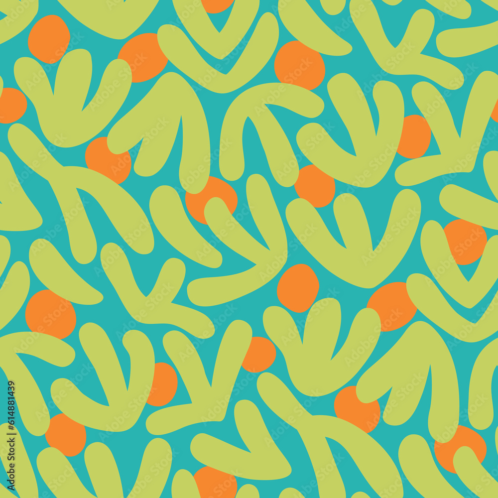 Abstract colorful floral seamless pattern
