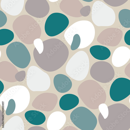 seamless pattern with abstract round shapes