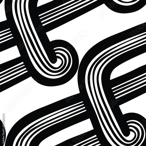 Abstract black and white seamless vector pattern