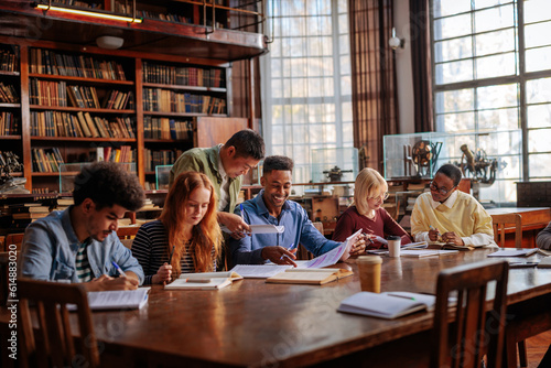 Wallpaper Mural Student cooperation on school project. Torontodigital.ca