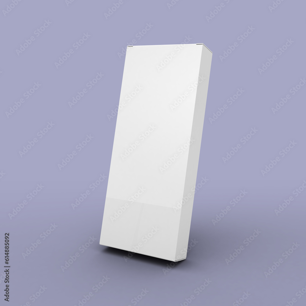 Long narrow box, packaging template for product design mockup. On clean background Long narrow box, packaging template for product design mockup. On clean background